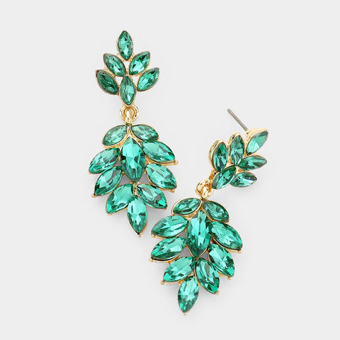 Regina Crystal Marquise Cluster Drop Earrings