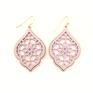 Lilac Wood Earrings