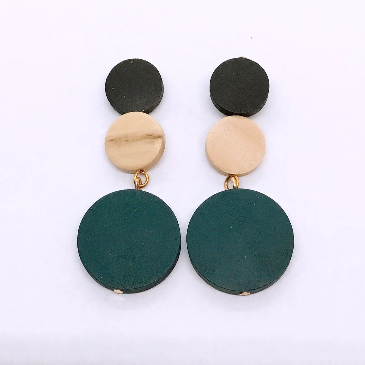 Maya Wood Circle Earrings