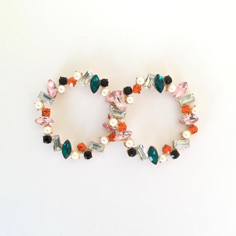 Lucy Rhinestone Hoop Earrings