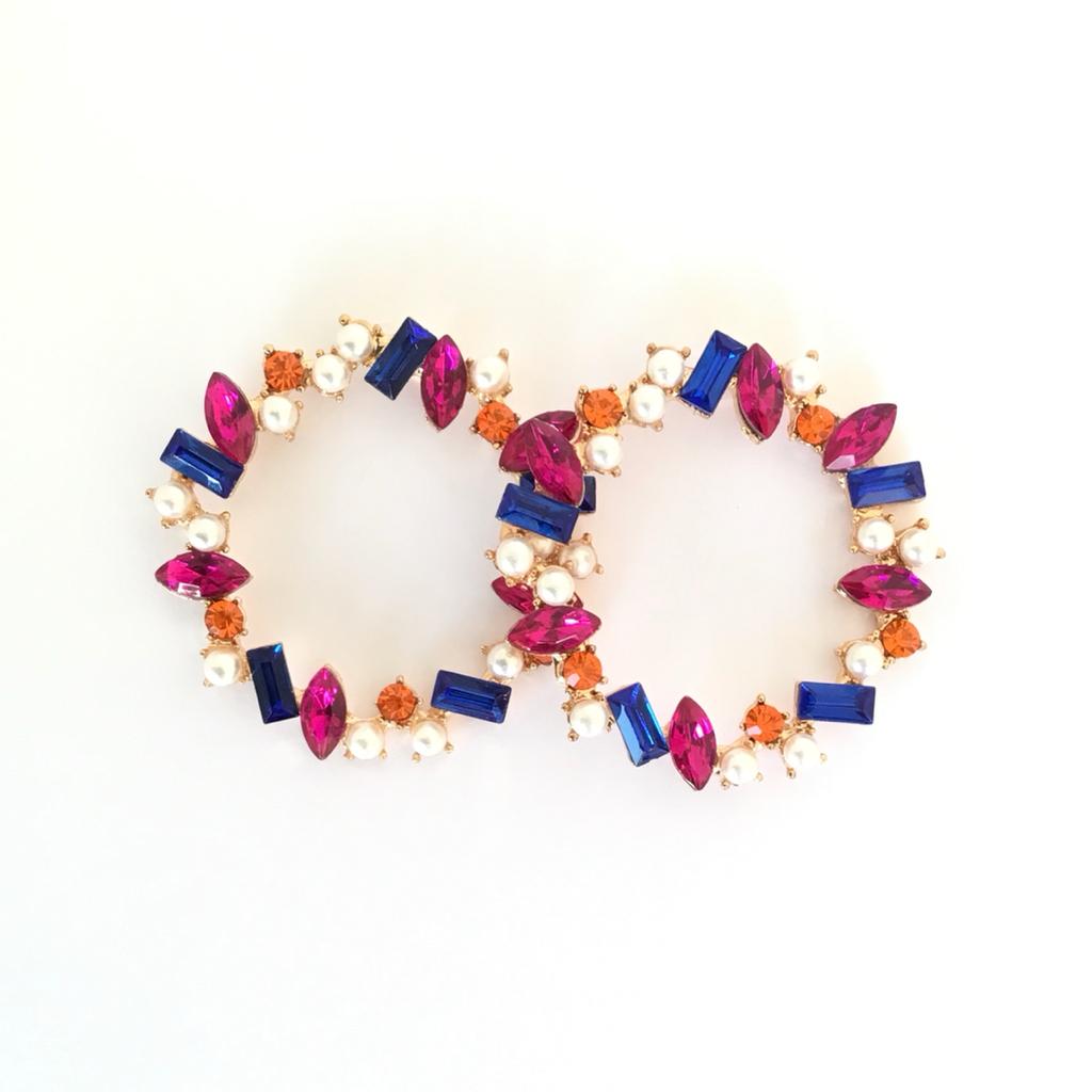 Lucy Rhinestone Hoop Earrings